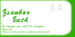 zsombor buth business card